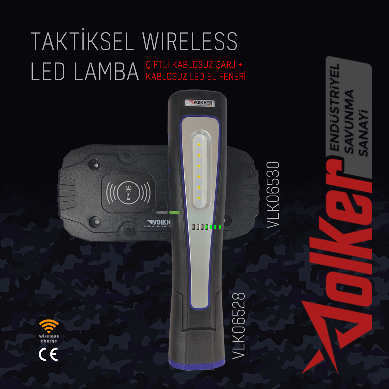 Wireless LED Lamba Set — Çiftli Şarj + 1 X-LUX Hand Light