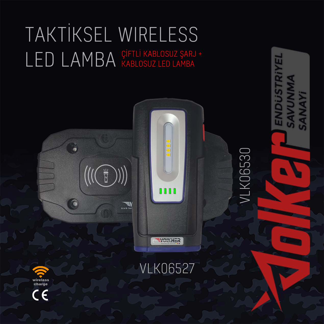 Wireless LED Lamba Set — Çiftli Şarj + 1 Pocket Delux