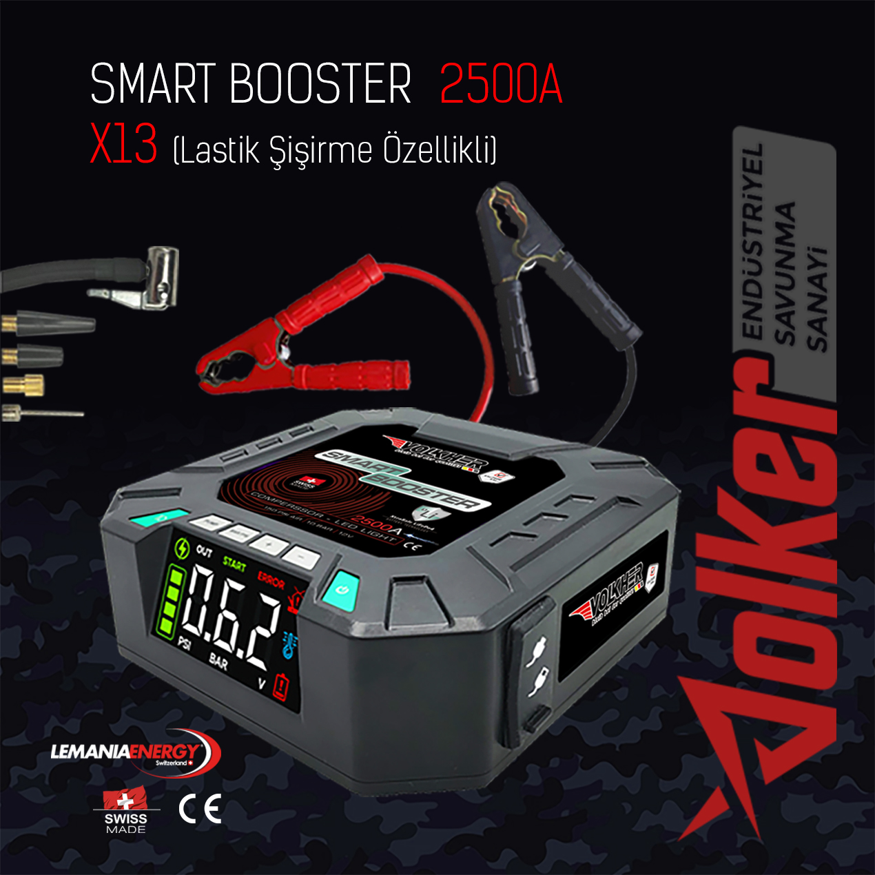 Volkher X13 Akü Takviye Cihazı 2500A
